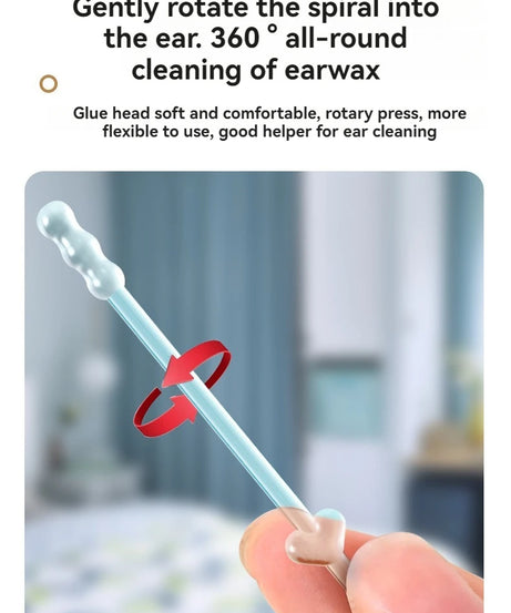 24Pcs/Box Silicone EarWax Remover Sticky Ear Picks Disposable Adhesive Earpick S/L Reusable Ear Cleaner for Kids & Adults