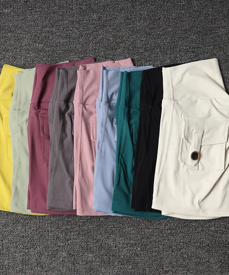 Fitness Shorts Yoga Sets Women's Tracksuit High Waist Sportswear Bra Workout Leggings Cycling Gym Shorts Sports Suit With Pocket