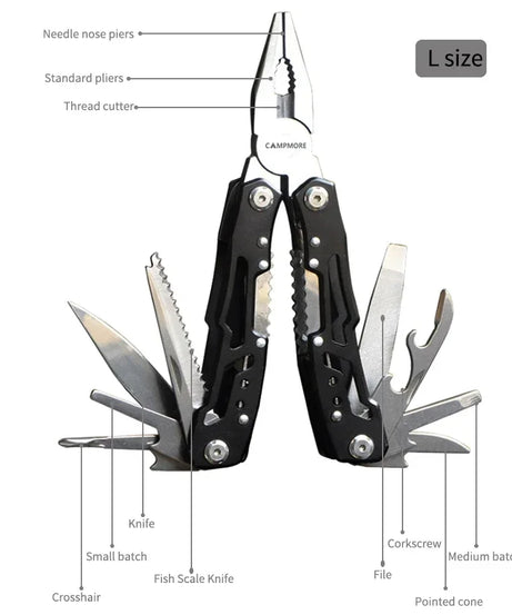 Outdoor Folding Multipurpose Tools Camping Portable Stainless Steel EDC Emergency Survival Knife Clamp Hiking Equipment