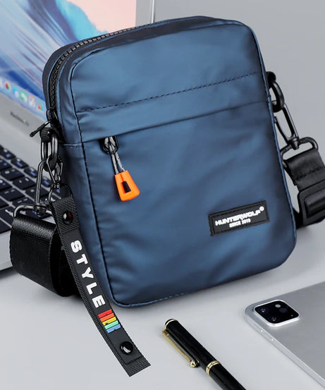 Simple Mini Men Crossbody Bag For Phone Side Bag Casual Waterproof PU Leather Shoulder Bag Business Small Messenger Sling Bags