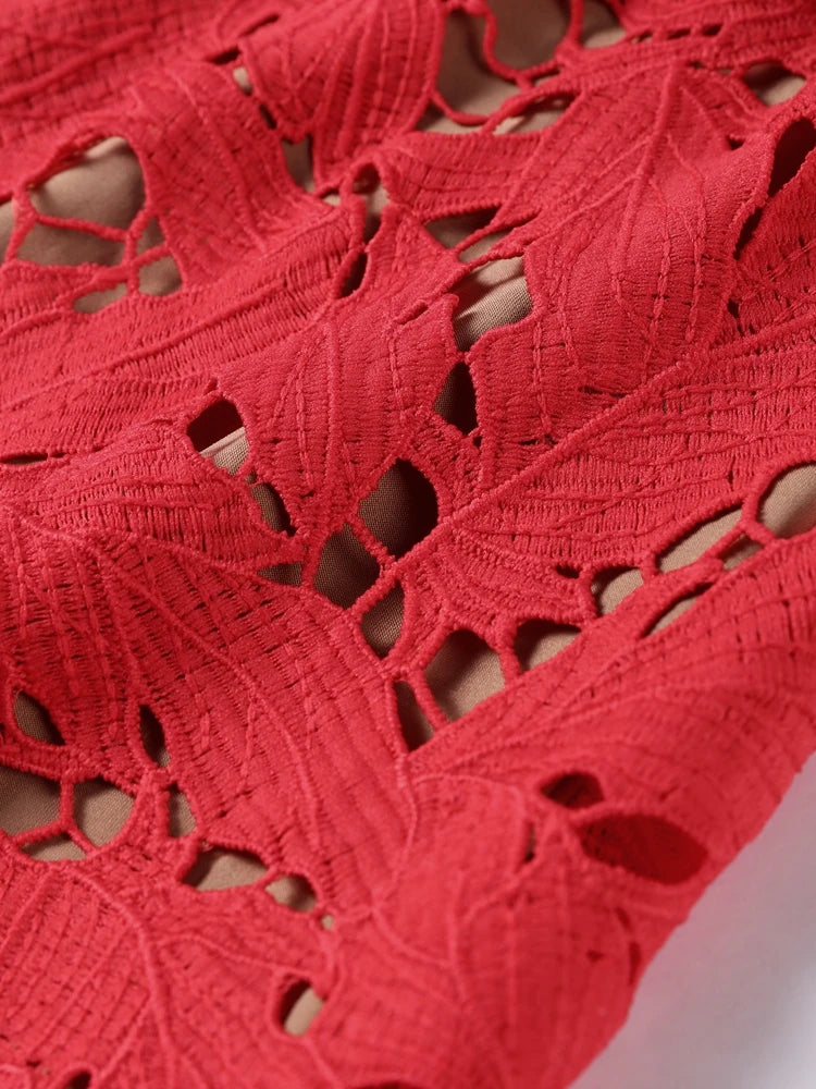 Lace Crochet Bow Slip Dress Hollow Out Slim Fit Club Party Gown Robes Sexy Backless Women Vacation Beach Suspender Long Dresses