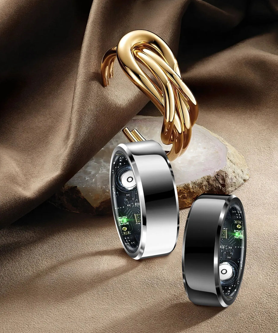 2025 Couple smart health ring,Sleep,Heart Rate,Oxygen Tracker,IP68 Waterproof,R6Pro smart ring for women and men rings for Gifts