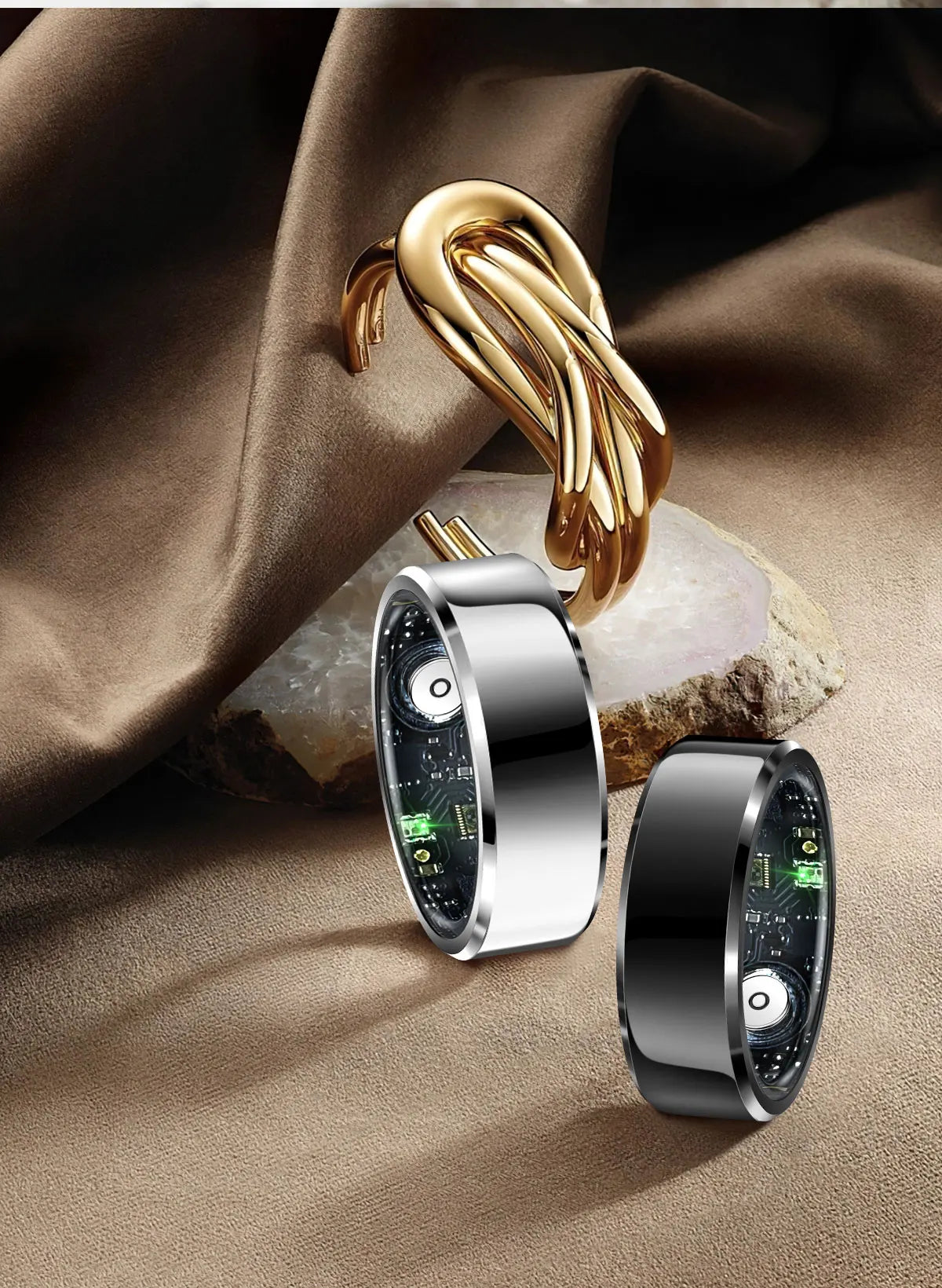 2025 Couple smart health ring,Sleep,Heart Rate,Oxygen Tracker,IP68 Waterproof,R6Pro smart ring for women and men rings for Gifts