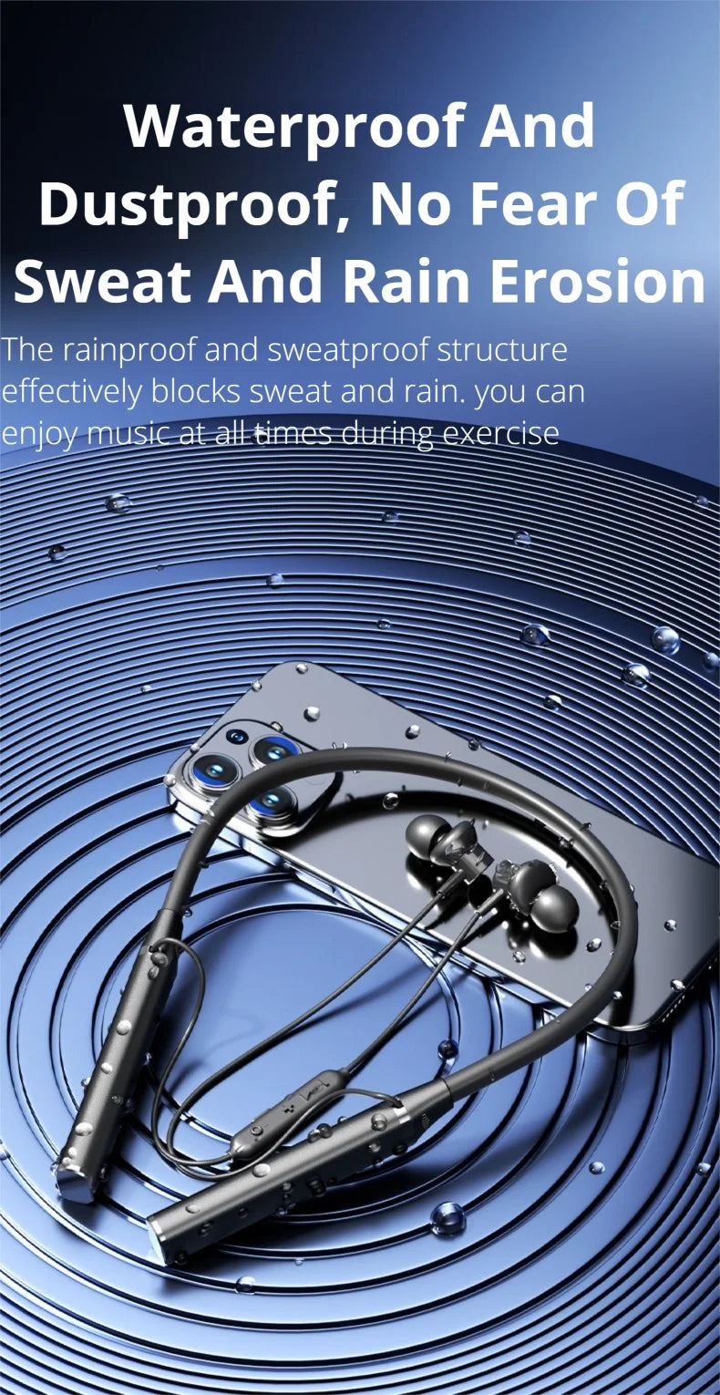 EARDECO 80 Hours Bass 5.4 Bluetooth Headphone Sport Wireless Headphones In-ear Outdoor  waterproof headset Noise Reduction