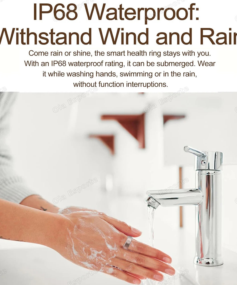 2025 Smart Ring Women Men Super narrow 6.3mm Heart Rate Health Stress measurement Monitor IP68 Waterproof Fashion Sports Rings