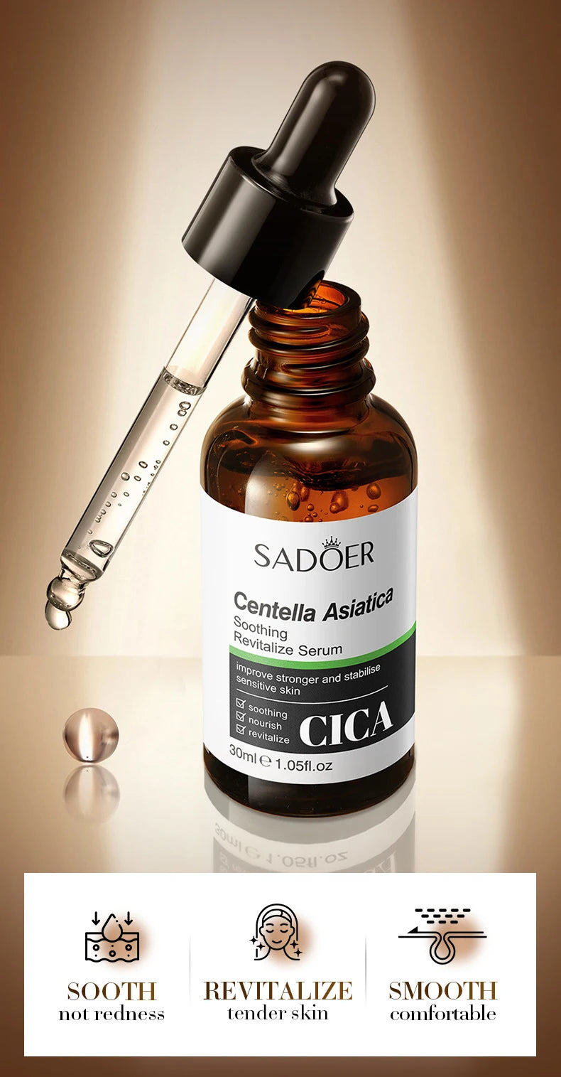 1/3pcs SADOER Salicylic Acid Centella Asiatica Hyaluronic Acid Serum for Face Moisturizing Hydrating Facial Essence 30ml