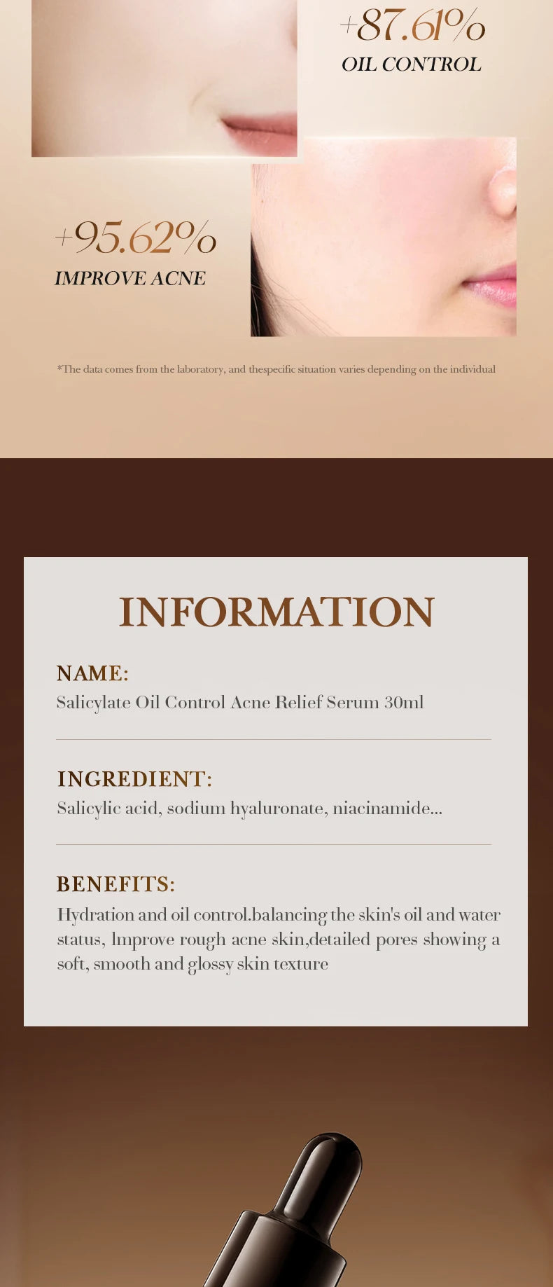 1/3pcs SADOER Salicylic Acid Centella Asiatica Hyaluronic Acid Serum for Face Moisturizing Hydrating Facial Essence 30ml