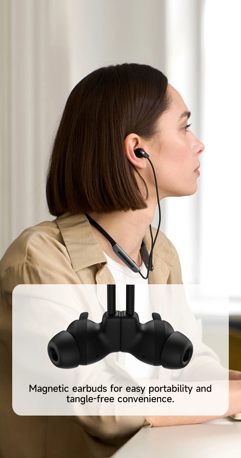 Edifier W280NB Pro Wireless Noise Cancelling Neckband Headphones Bluetooth V5.4 Hi-Res LDAC Sport Earphones IP55 Waterproof