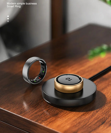 Uhoofit R10 Smart Ring with Charging Case Men Women Health Heart Rate Sleep Monitor IP68 & 5ATM Waterproof Multi-sport Mode