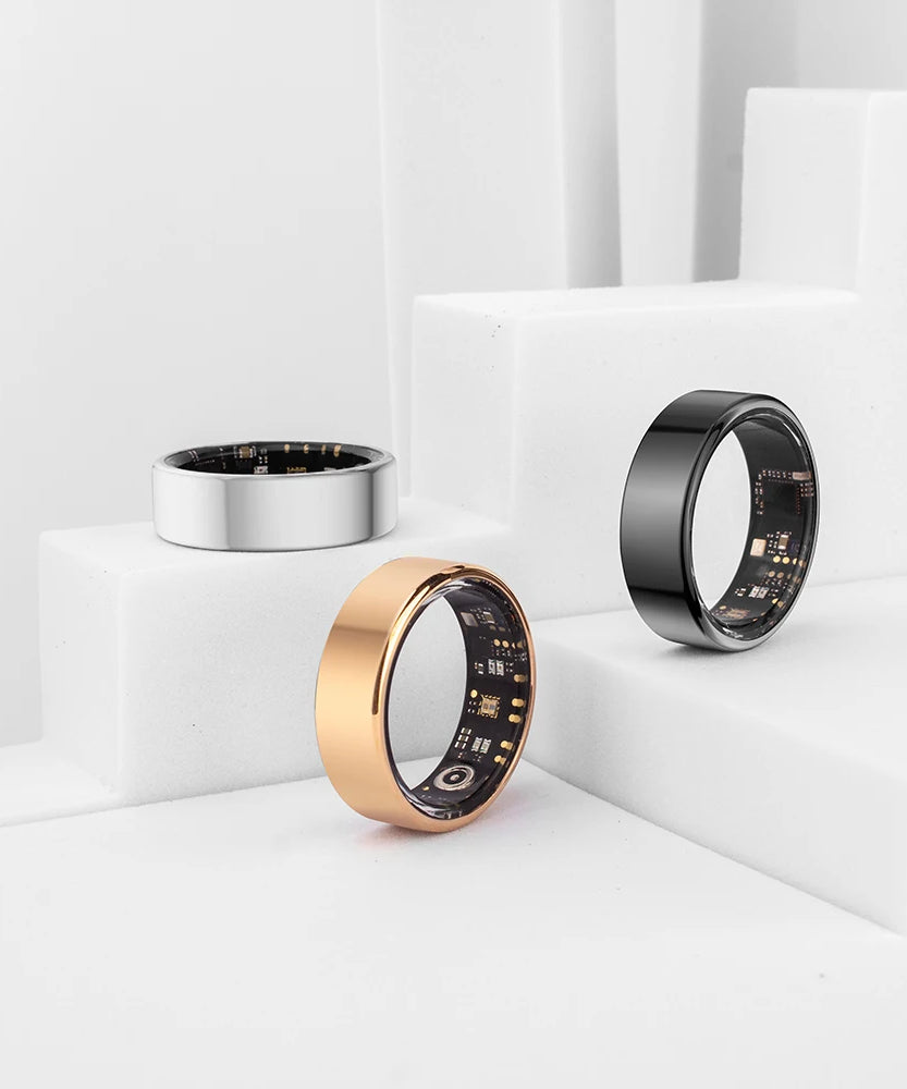 2024 COLMI R02 Smart Ring with Charging Case for Men Women, Battery Life, 39 Days, Health Monitor, 5ATM Waterproof