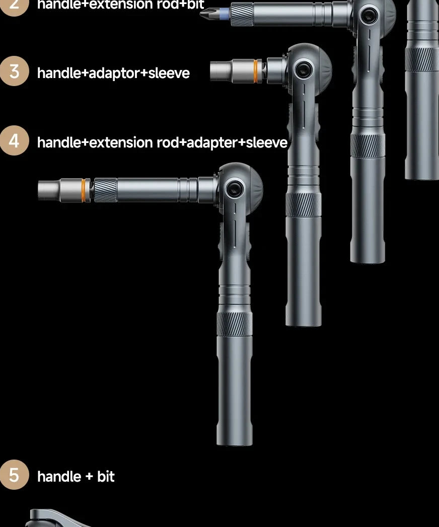 Atuman Magnetic Ratchet Screwdriver Set 40 in 1 Portable Precision Repair Tool Kit for Furniture Computer Bicycle