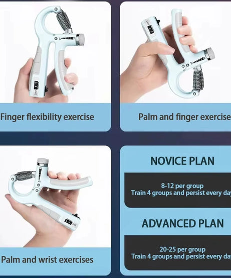 Adjustable Hand Grip 5-60kg Strengthener Hand Grip Trainer With Counter Wrist Forearm And Hand Exerciser For Muscle Building