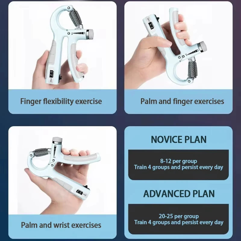 Adjustable Hand Grip 5-60kg Strengthener Hand Grip Trainer With Counter Wrist Forearm And Hand Exerciser For Muscle Building