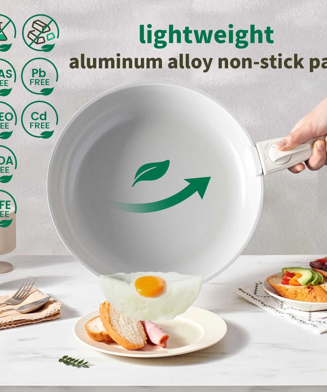 Pots and Pans Set, Nonstick Cookware Set Detachable Handle, Induction Kitchen Cookware Sets , RV Cookware Set, Oven Safe