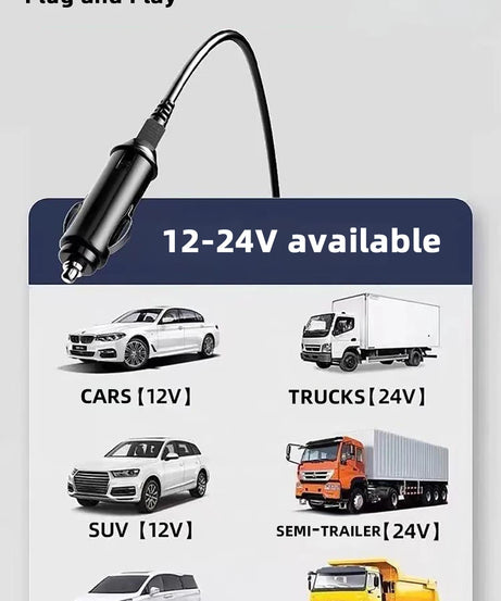 Electric Kettle 12V24V Portable Car Heating Cup 500ml Travel Heating Touch Screen Intelligent Adjustable Temperature Thermal Cup