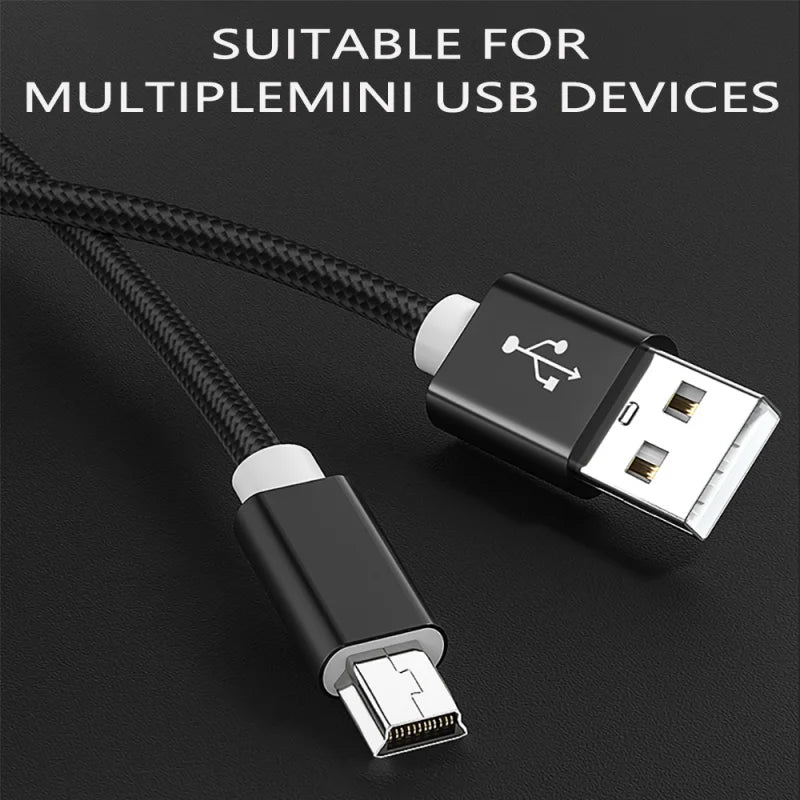 0.25M/1M/2M/3M Mini USB Cable Mini USB To USB Fast Data Charger Cable For MP3 MP4 Player Car DVR GPS Digital Camera HDD Mini USB