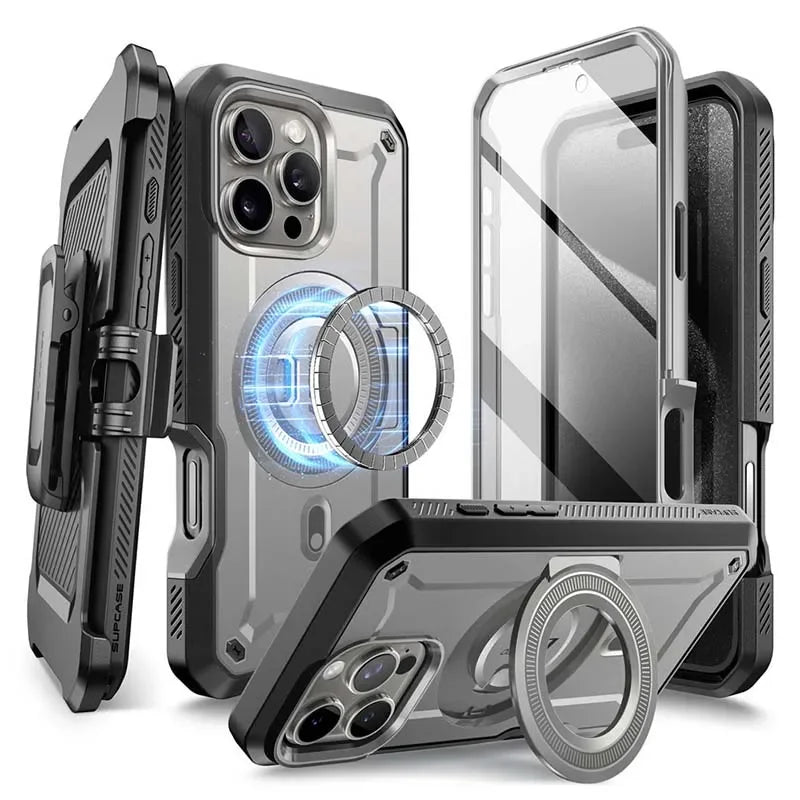 For iPhone 16 Pro Max Case 6.9“ 2024 SUPCASE UB Pro Mag Full Body Rugged Phone Case with Built-in Screen Protector Belt-Clip