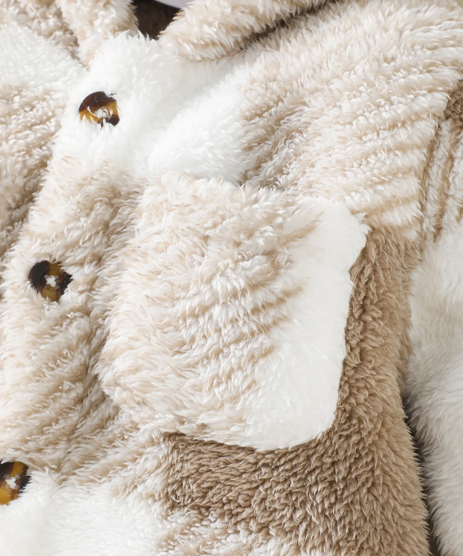 Baby Boys and Girls Plaid Romper Hooded Long Sleeved Plush Jumpsuit Winter Warm Bodysuit Clothes for 3-24 Months Toddler Boy