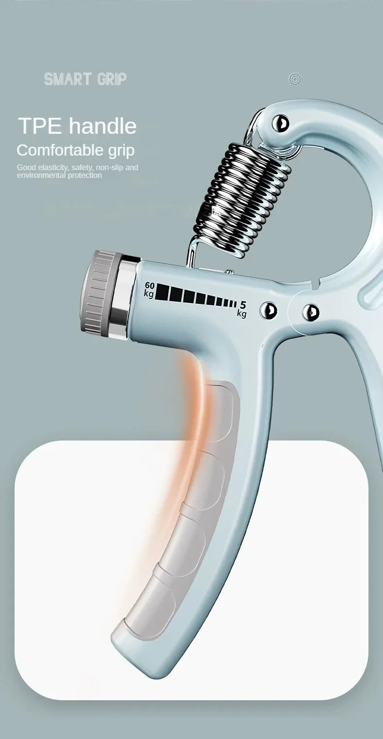 5-60Kg Adjustable Hand Grip Strengthener, Stainless Steel Spring Hand Exerciser For Muscle Building And Injury Recovery