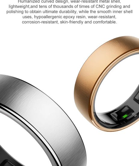 Uhoofit R10 Smart Ring with Charging Case Men Women Health Heart Rate Sleep Monitor IP68 & 5ATM Waterproof Multi-sport Mode