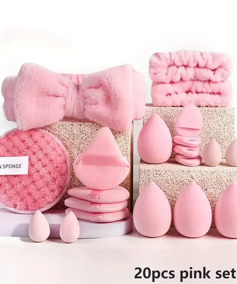 20/40 Pink Makeup kit Complete Makeup Brush Set, Big set includes Soft Brushes, Beauty Blender, Birthday Christmas New Year gift