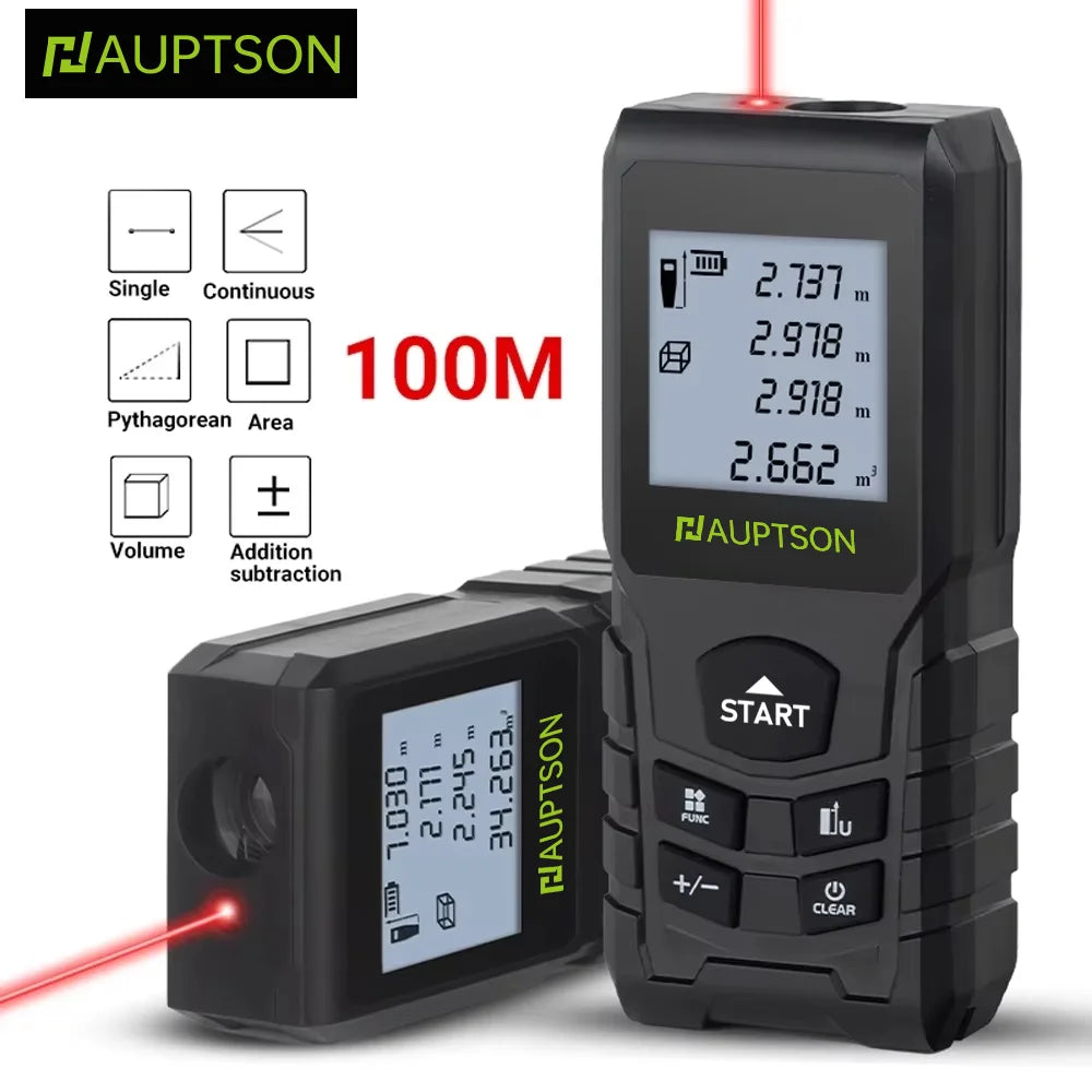 HAUPTSON 70/100M Laser Rangefinder Distance Meter Rangefinder Laser Tape Range Finder Building