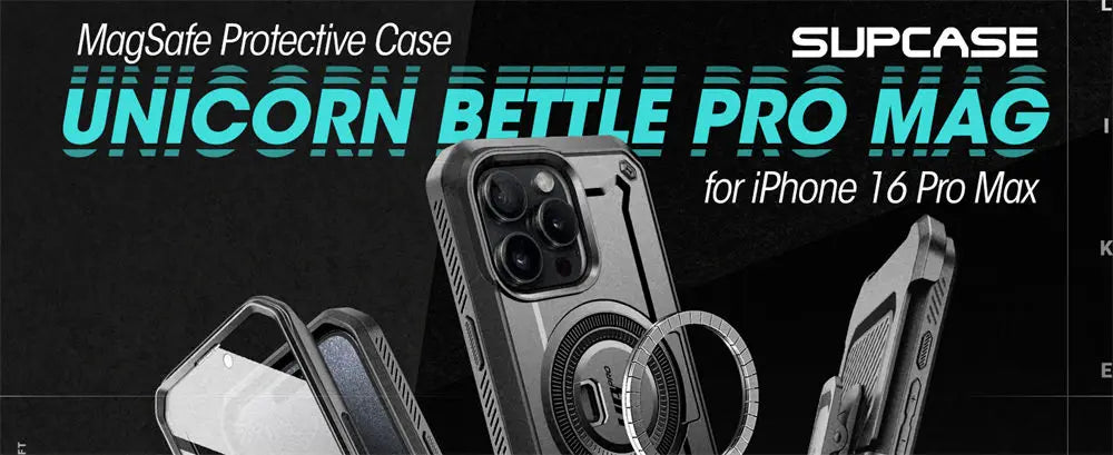 For iPhone 16 Pro Max Case 6.9“ 2024 SUPCASE UB Pro Mag Full Body Rugged Phone Case with Built-in Screen Protector Belt-Clip