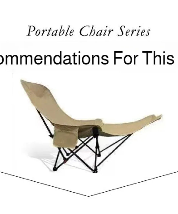 Portable Folding Chair Folding Recliner Curved Headrest Comfort Experience Easy Storage Lunch Foldable Recliner With Leg Rests