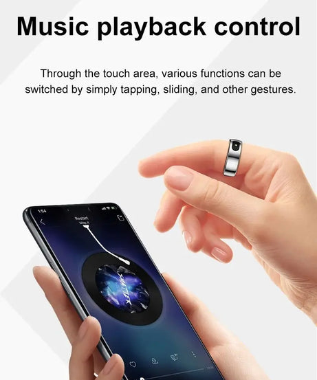 R08 Smart Ring For Men Women Touch Control Function Health Monitor IP68 5ATM Waterproof Skin Temperature Measure Smart Ring New