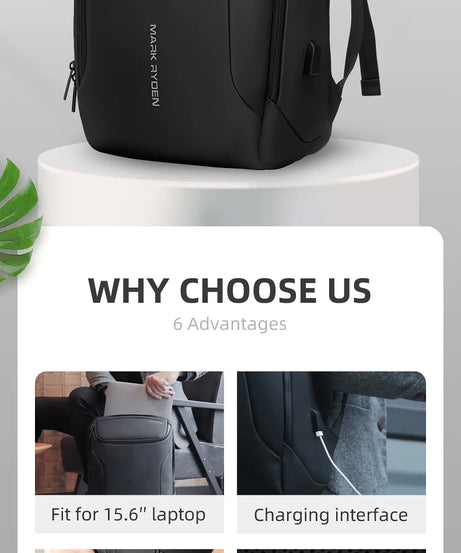 MARK RYDEN 17 inch Laptop Backpack For Men Travel Spacious Backpack Commuting COMPACTO PRO