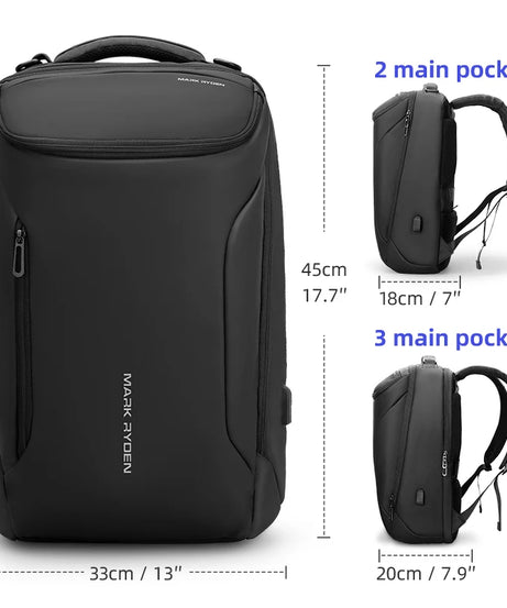MARK RYDEN 17 inch Laptop Backpack For Men Travel Spacious Backpack Commuting COMPACTO PRO