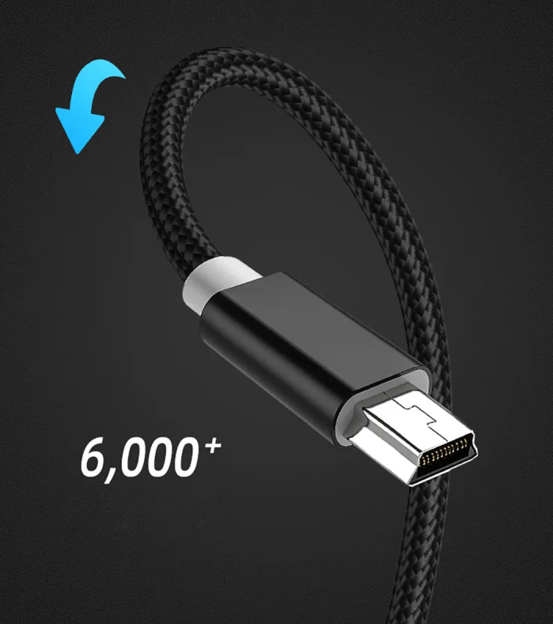 0.25M/1M/2M/3M Mini USB Cable Mini USB To USB Fast Data Charger Cable For MP3 MP4 Player Car DVR GPS Digital Camera HDD Mini USB