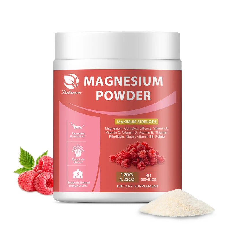 120G High Absorption Magnesium Supplements Support Bone Density and Muscle Relaxation,Help Sleep, Relieve Stress and Calm