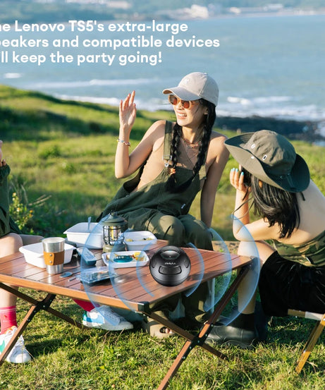 Choice Original Lenovo TS5 Bluetooth V5.3 Speaker Outdoor Long Endurance Loudspeaker Subwoofer Portable Surround Sound Player