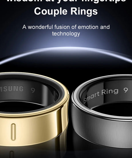 Uhoofit R10 Smart Ring with Charging Case Men Women Health Heart Rate Sleep Monitor IP68 & 5ATM Waterproof Multi-sport Mode