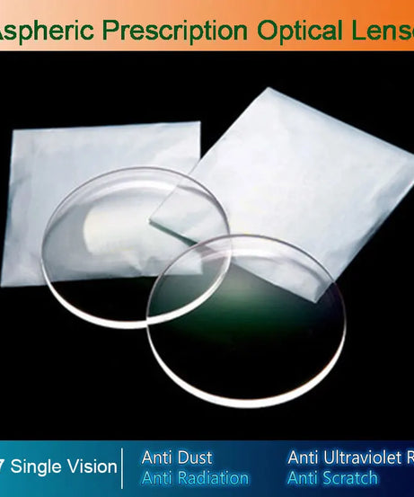 1.67 Single Vision Aspheric Optical Eyeglasses Prescription Lenses UV400 Anti-radiation AR Coating Spectacles Glasses Lenses