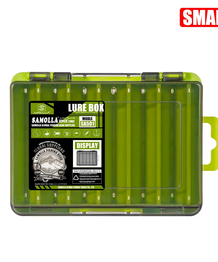 Fishing Tackle Box 14 Compartments Fishing Accessories Lure Hook Storage Case Double Sided Fishing Tool Organizer Boxes