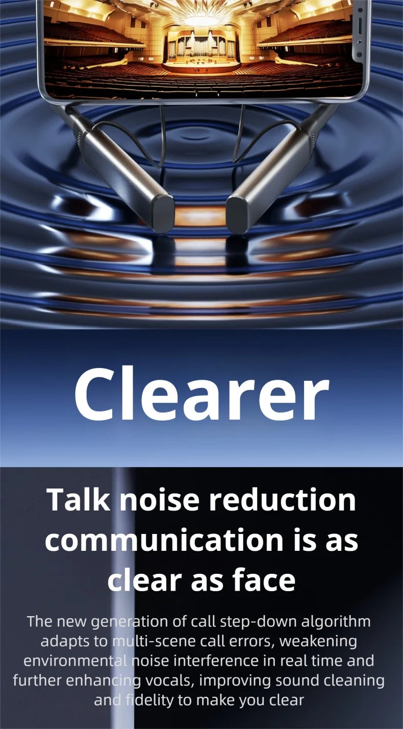 EARDECO 80 Hours Bass 5.4 Bluetooth Headphone Sport Wireless Headphones In-ear Outdoor  waterproof headset Noise Reduction