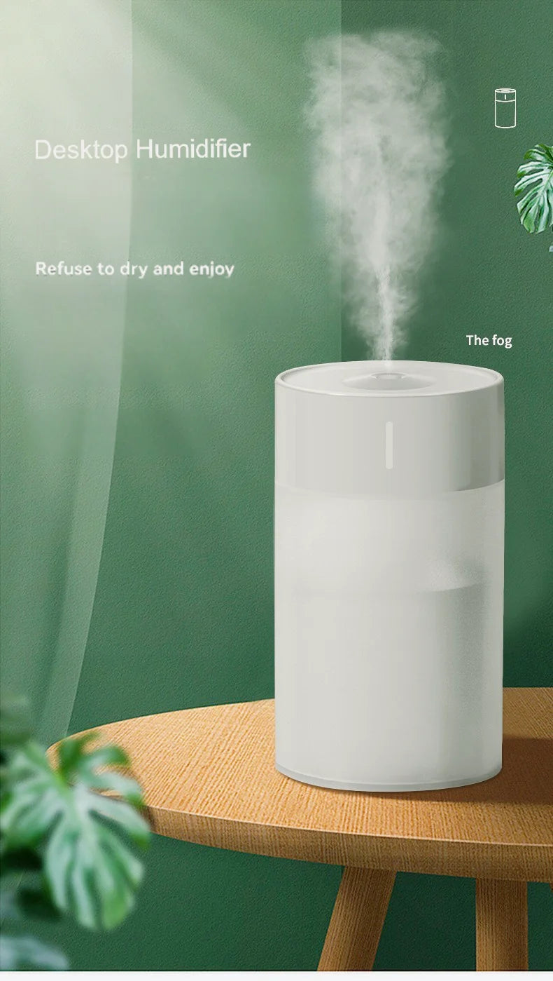 260ML Poratable Automatic Humidifier DiffuserWithout Oil Mute Quite Humidier Car USB For Home HouseWith Light Mini Humidifier