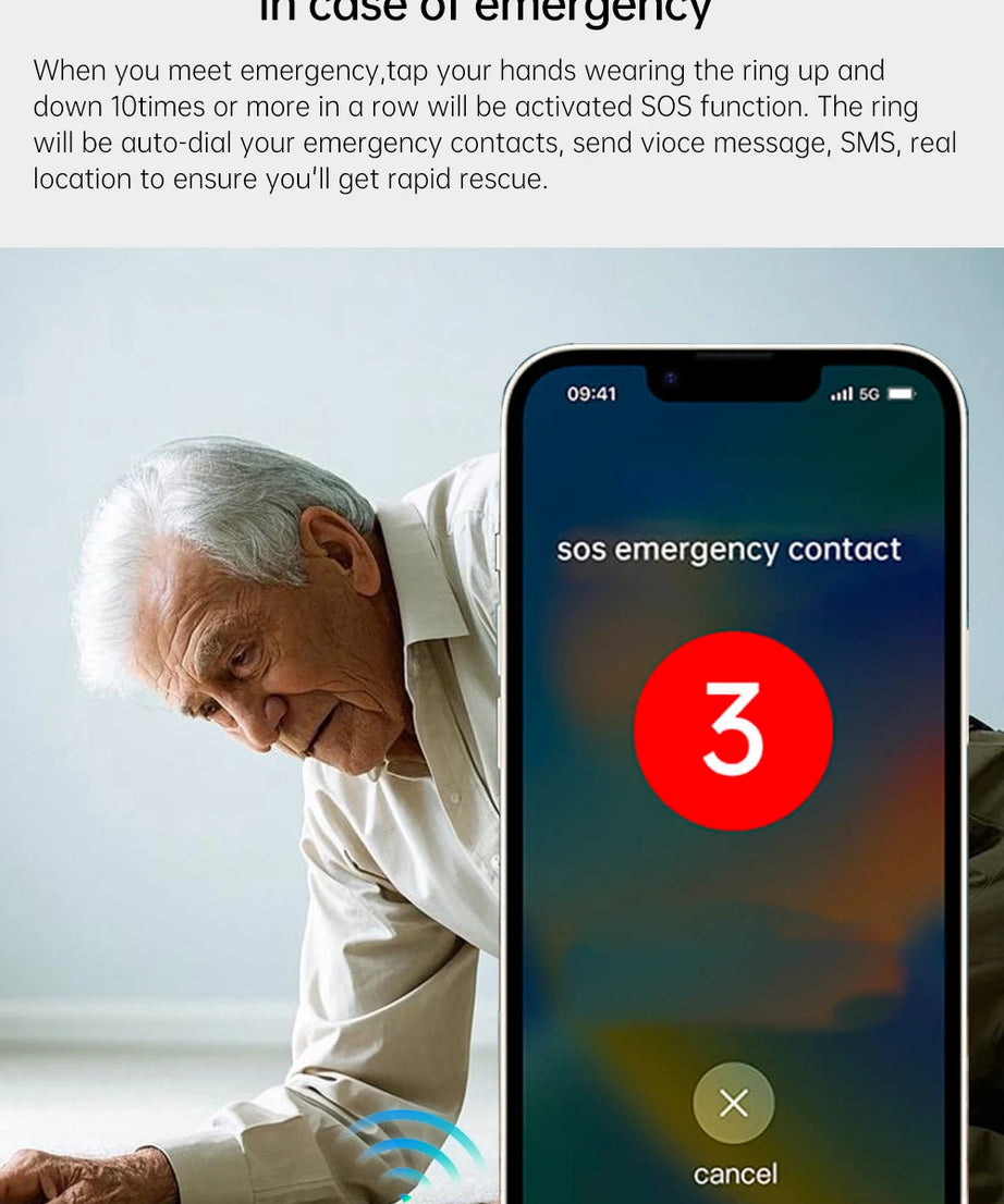 Ceramic Smart Ring with Vibrate Alerts Calls Alarm Notification Vibration, Health and Sleep Monitor 5ATM Waterproof Ring for Men