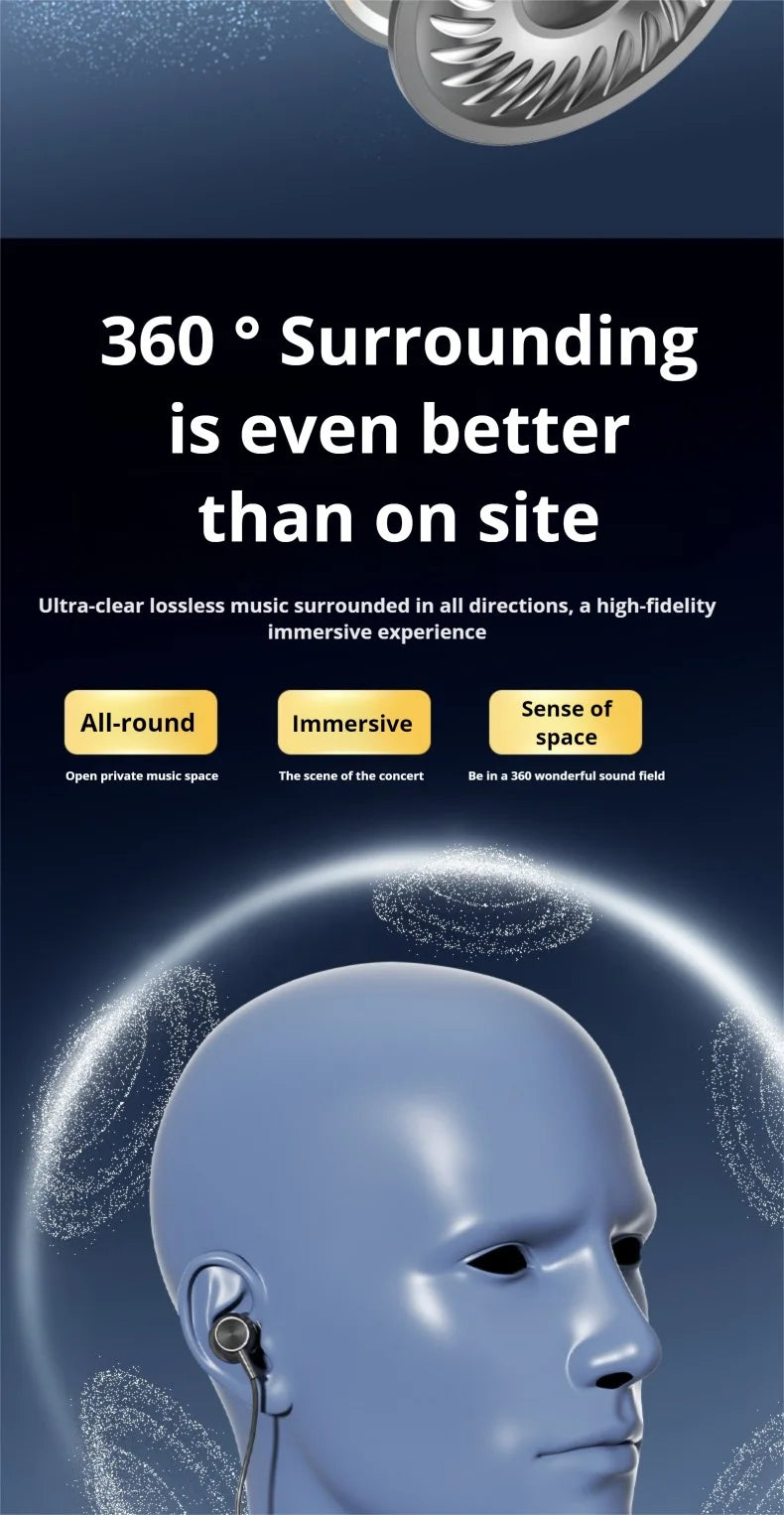 EARDECO 80 Hours Bass 5.4 Bluetooth Headphone Sport Wireless Headphones In-ear Outdoor  waterproof headset Noise Reduction