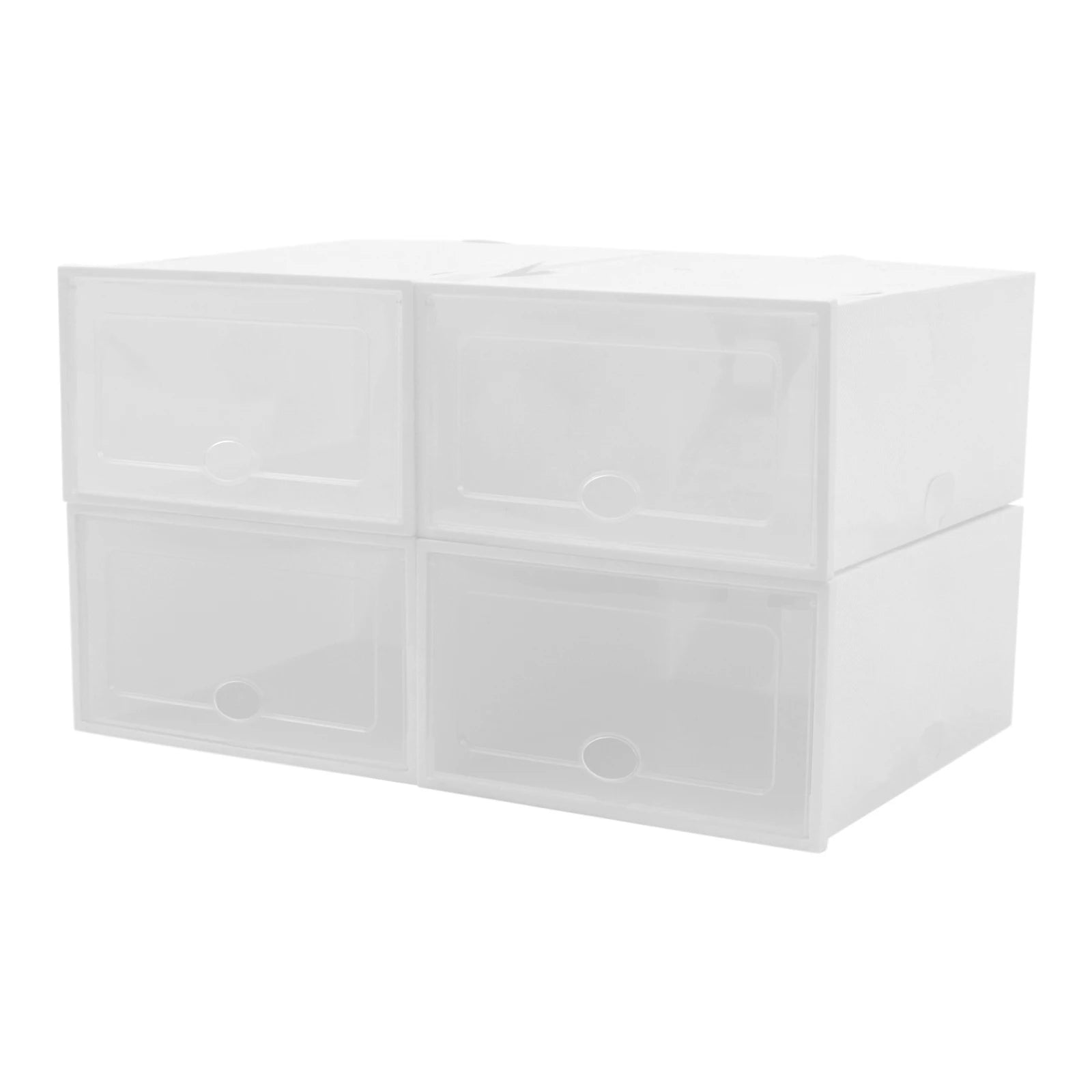 20pcs Shoes Transparent Cabinet Organizer System Stackable Plastic Sneaker Display Case Storage Box Shoe Rack