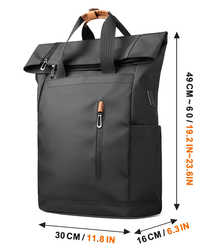 Heroic Knight Travel Men Backpack Multifunction Expandable Laptop Bag USB Port Outdoor Waterproof Hiking Pack For Male Anti-thef