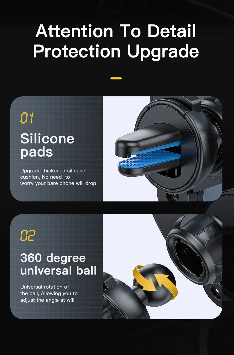 Essager Gravity Car Phone Holder Air Vent Clip Mount Stand GPS SmartPhone Support For iPhone 13 12 Pro Max Xiaomi Huawei Samsung