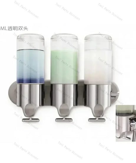 Soap Dispenser Wall-Mounted Large-Capacity Shower Gel Box Bathroom Hand Washer Transparent