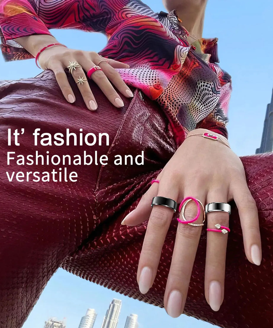 2025 Couple smart health ring,Sleep,Heart Rate,Oxygen Tracker,IP68 Waterproof,R6Pro smart ring for women and men rings for Gifts