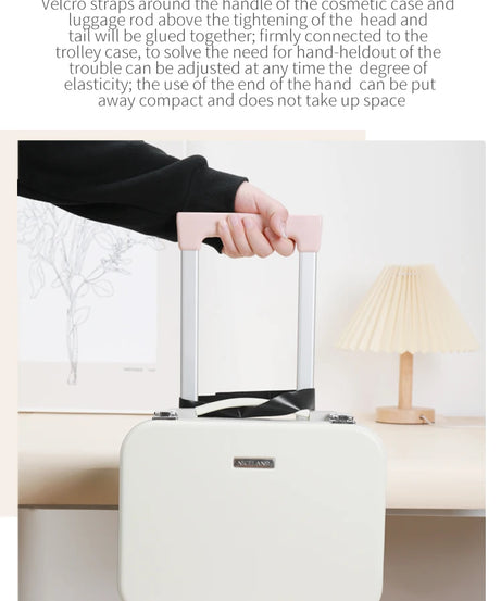 Portable Makeup Organizer Box with LED Light & Mirror – Travel-Friendly Cosmetic Train Case for Brushes box