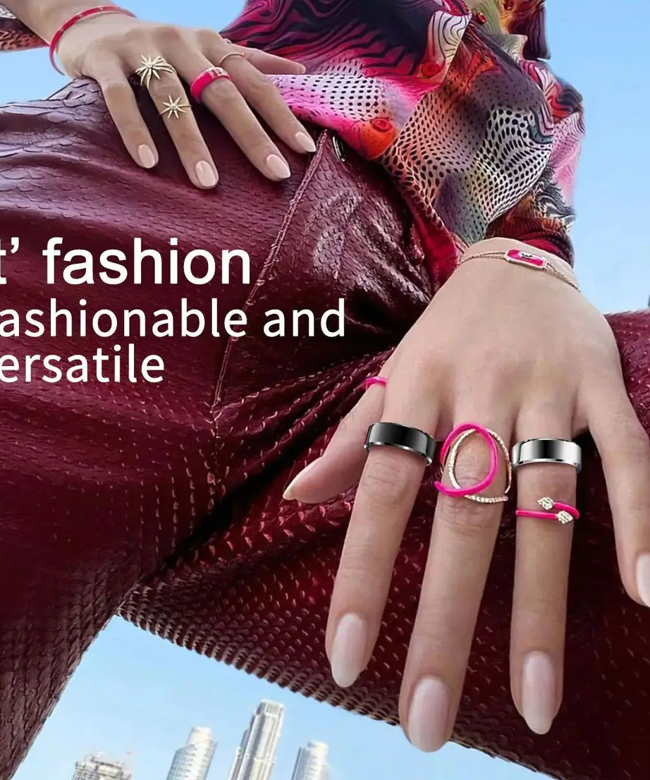 2025 Couple smart health ring,Sleep,Heart Rate,Oxygen Tracker,IP68 Waterproof,R6Pro smart ring for women and men rings for Gifts