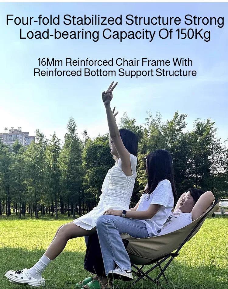 Portable Folding Chair Folding Recliner Curved Headrest Comfort Experience Easy Storage Lunch Foldable Recliner With Leg Rests