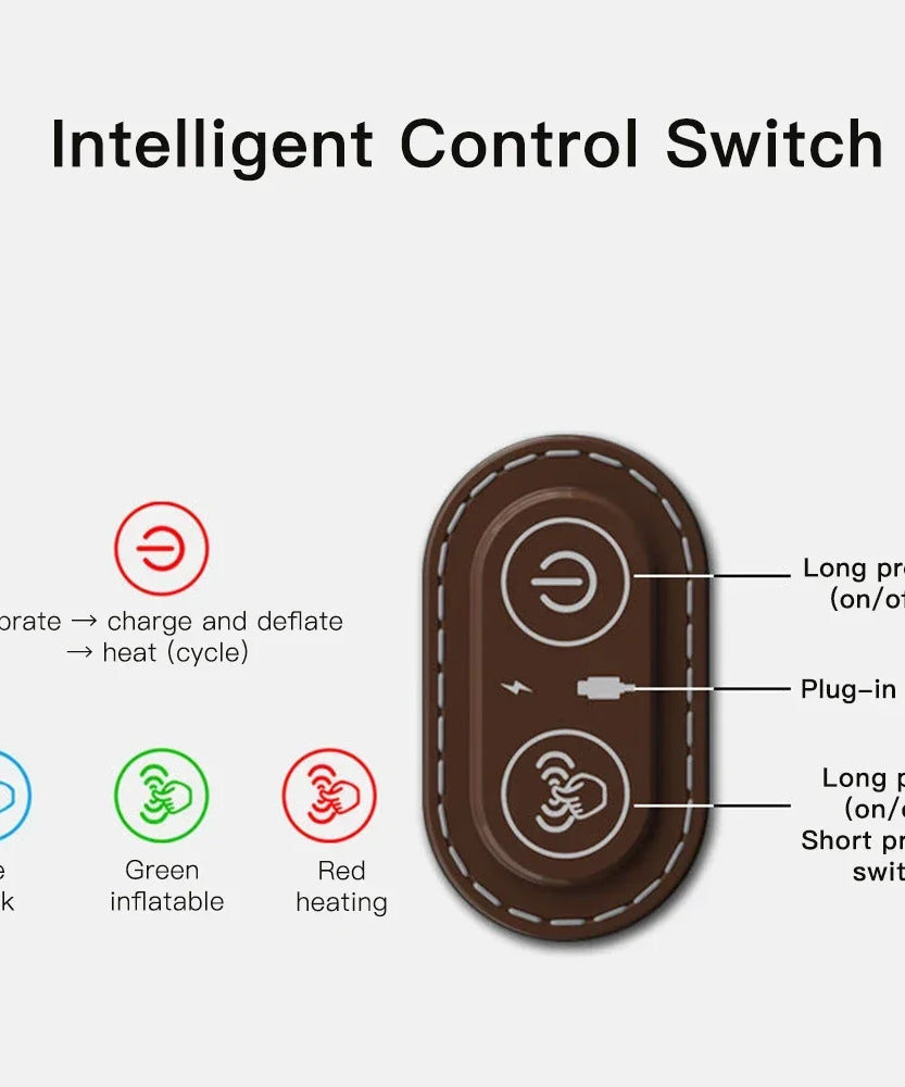 Electric Neck Massager Cervical Pillow Hot Compress Neck Stretch Heating Vibration Neck Shoulder Massage Pillow Back Traction